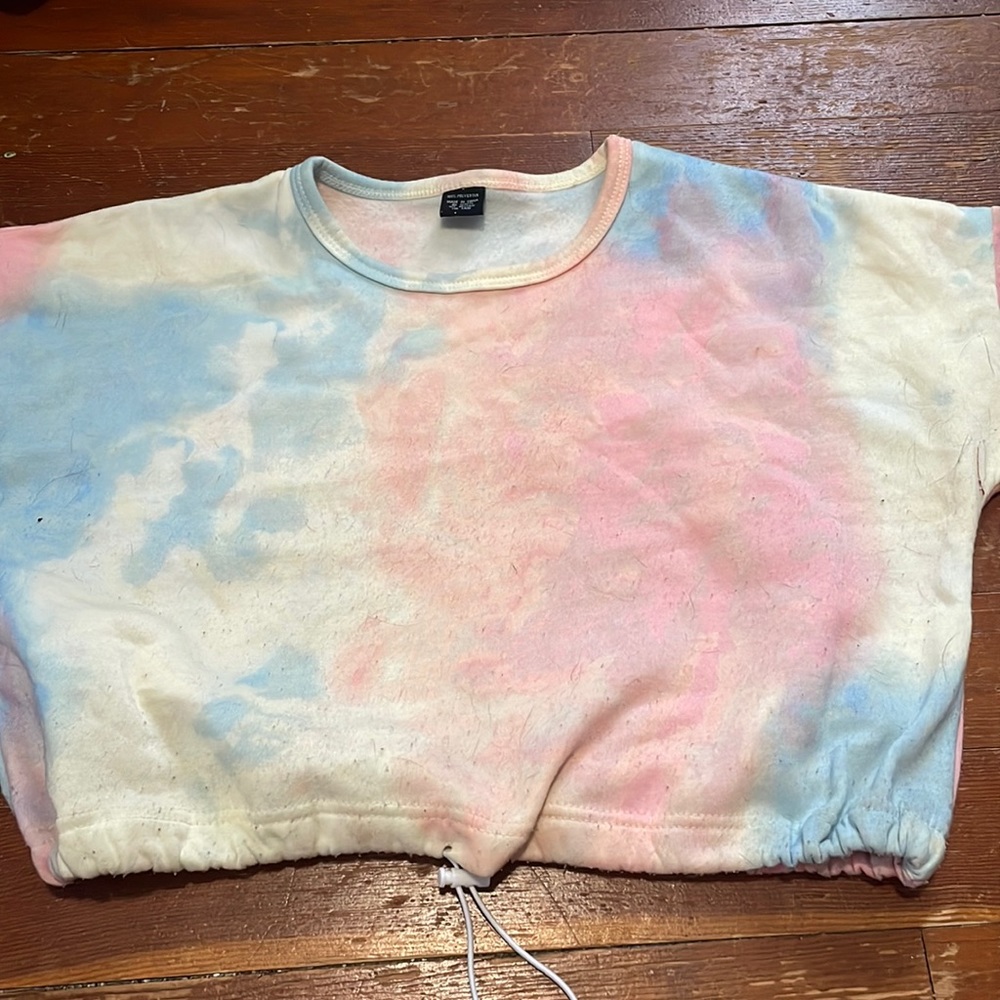 Rainbow cropped sweater